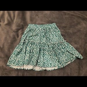 Tiered green skirt